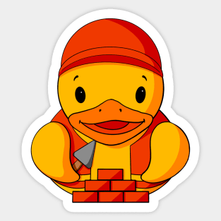 Construction Rubber Duck Sticker